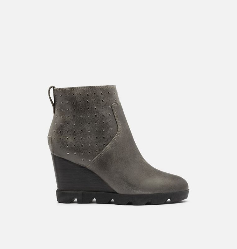 Sorel Kadın Joan Uptown™ Stud Bootie - Takozlar Koyu Gri - 214-QGMLPJ